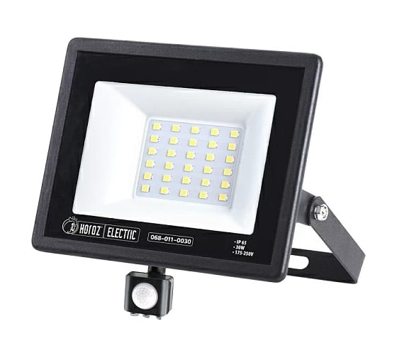 Светодиодный прожектор HOROZ ELECTRIC С ДАТЧИКОМ ASLAN/S-30 068-011-0030 30W Черный 6400K 175-250V HRZ01001161 1