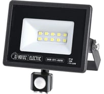 Светодиодный прожектор HOROZ ELECTRIC С ДАТЧИКОМ ASLAN/S-10 068-011-0010 10W Черный 6400K 175-250V HRZ01001159