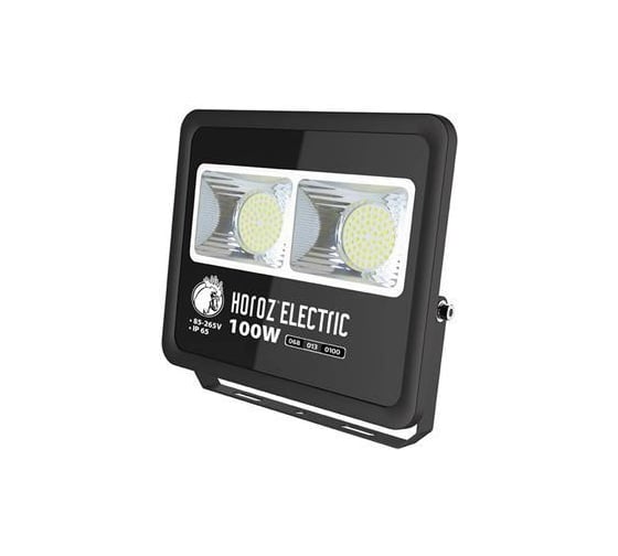 Светодиодный прожектор HOROZ ELECTRIC LION-100 068-013-0100 100W Черный 6400K 85-265V HRZ11100043