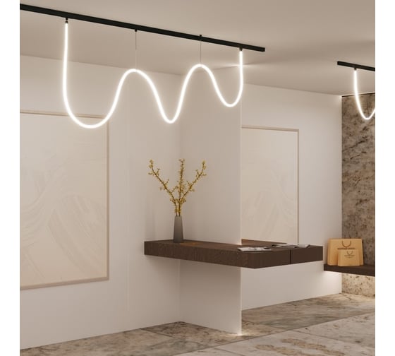 Трековый светильник «ГИБКИЙ НЕОН» для низковольтного шинопровода FLUM Novotech LED 25W RAMO 359140