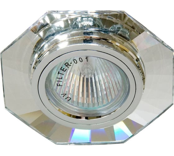 Потолочный встраиваемый светильник FERON DL8120-2 MR16 G5.3 серебристый 19730