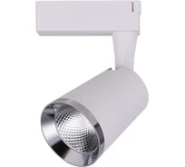 Трековый светодиодный светильник на шинопровод FERON белый с хромированной рамкой, AL111 32449