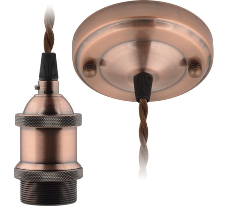 Декоративный патрон Uniel DLC-V-S22K/E27 TS/1,5M/BL BRONZE, UL-00002824