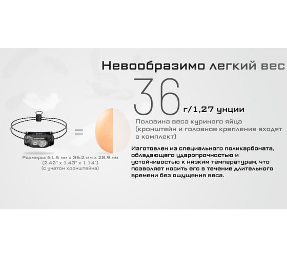 Налобный фонарь Nitecore HA11 22801