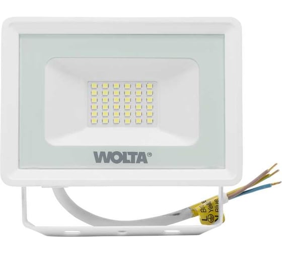 Светодиодный прожектор Wolta 5700K, 30 W SMD, IP 65, цвет белый, слим WFL-30W\/06W WFL-30W/06W