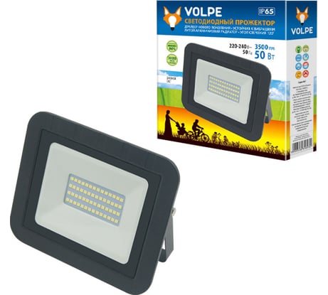 Светодиодный прожектор Volpe ULF-Q511 50W/DW IP65 220-240В BLACK. UL-00000241