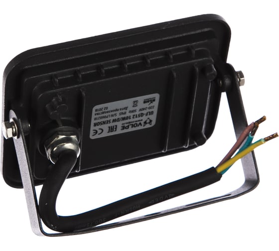 Светодиодный прожектор с датчиком движения Volpe ULF-Q512 10W/DW SENSOR IP65 BLACK UL-00003168