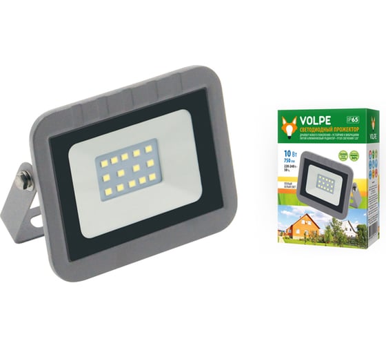 Светодиодный прожектор Volpe ULF-Q591 10W/WW IP65 220-240В SILVER. UL-00003588