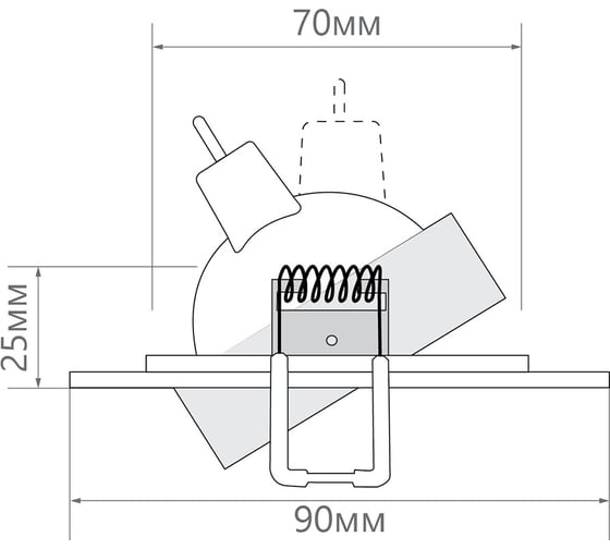 Встраиваемый потолочный светильник FERON MR16 G5.3 античное золото, DL6241 32679
