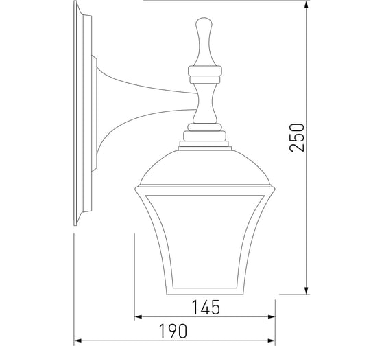 Садово-парковый светильник Elektrostandard Apus D GL 1009D черное золото a043112