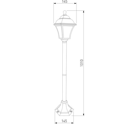 Садово-парковый светильник Elektrostandard Apus F черное золото GL 1009F a043117