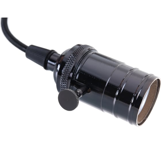 Декоративный патрон Uniel, серия Vintage, с проводом 1м DLC-V-S24K/E27 TS/1M/BL PEARL BLACK UL-00004501