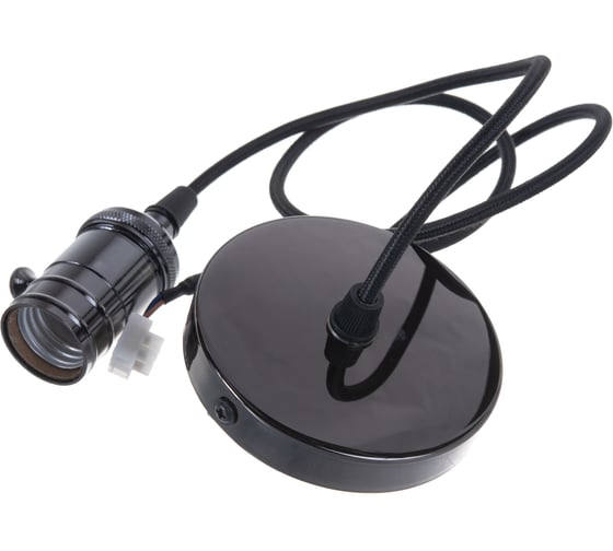 Декоративный патрон Uniel, серия Vintage, с проводом 1м DLC-V-S24K/E27 TS/1M/BL PEARL BLACK UL-00004501