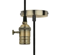 Декоративный патрон Uniel BRONZE серия Vintage, с проводом 1м DLC-V-S24K/E27 TS/1M/BL UL-00004500