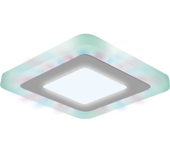 Светильник Gauss backlight rgb квадрат. акрил, 3+3w, led 4000k, 105x105, 1/40 BL421