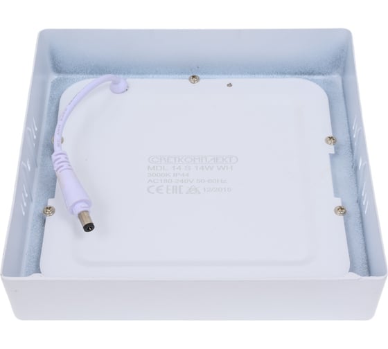 Светодиодный светильник Светкомплект Mdl14s led14w, 4500k, wh, квадратный, 175 mm MDL14SWH4500K