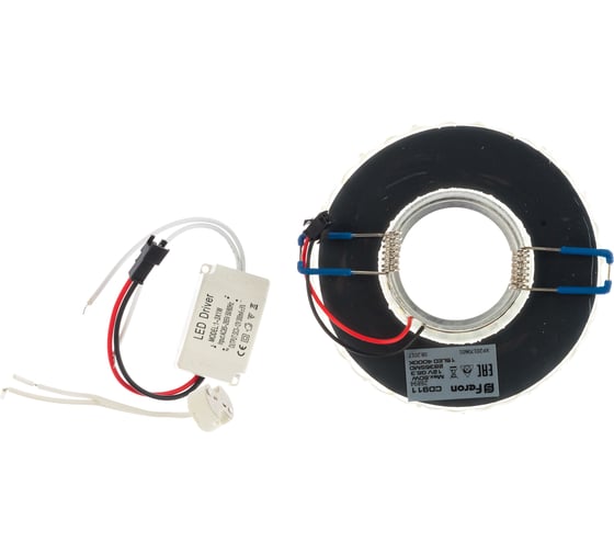 Встраиваемый светильник FERON с белой LED подсветкой CD911 потолочный MR16 G5.3 прозрачный 28894