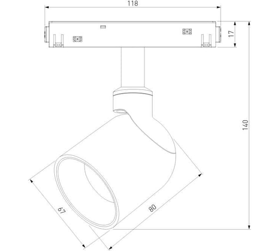 Трековый светильник Elektrostandard slim magnetic, 12w, 4000k, umi, черный 85109/01 a065258