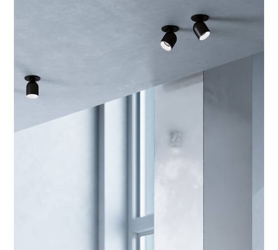 Встраиваемый светодиодный светильник Elektrostandard spot черный 25093/led a065457