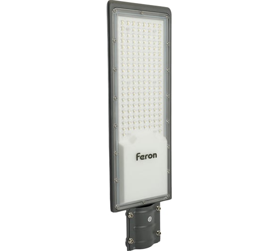 Светодиодный уличный консольный светильник FERON sp3036 150w 6400k 230v, серый, 48526