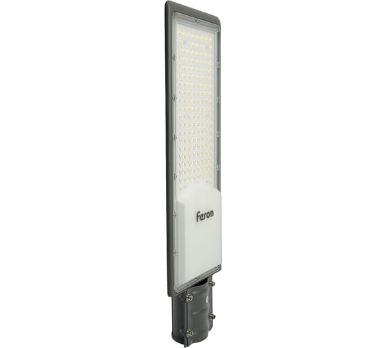 Светодиодный уличный консольный светильник FERON sp3036 150w 6400k 230v, серый, 48526
