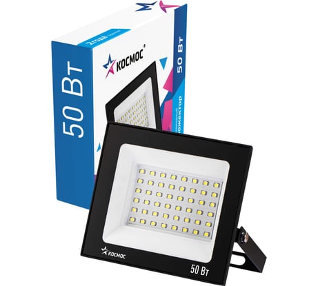 Светодиодный прожектор КОСМОС 50Вт, 4000Лм, IP65, 6500K, Sup 300141 K_PR5_LED_50