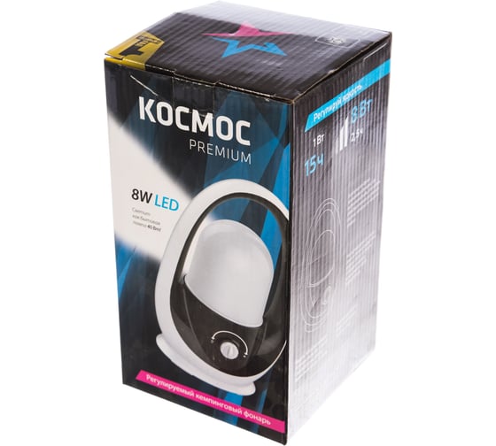 Аккумуляторный фонарь КОСМОС PREMIUM 8W LED регулировка яркости, з/у 479992 KOSAC6012HWLED
