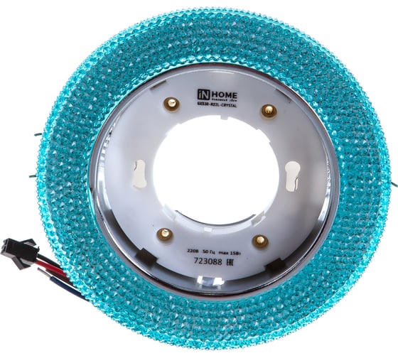 Встраиваемый светильник IN HOME GX53R-R22L-crystal Голубой/Хром 4690612016535