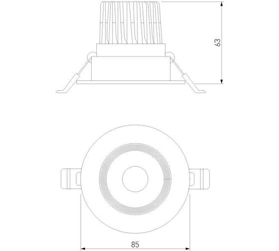Встраиваемый светодиодный светильник Elektrostandard even белый 25094/led a065458