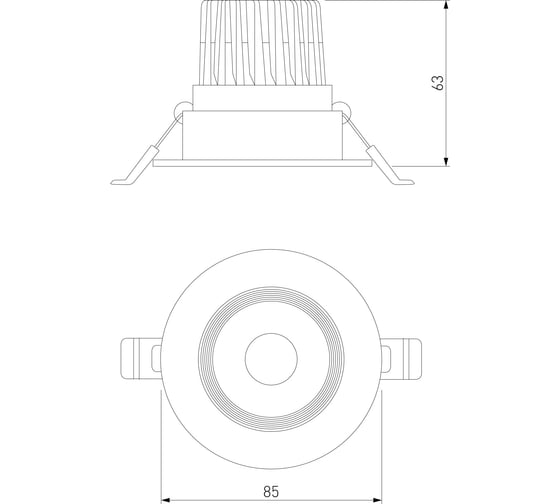 Встраиваемый светодиодный светильник Elektrostandard even черный 25094/led a065459