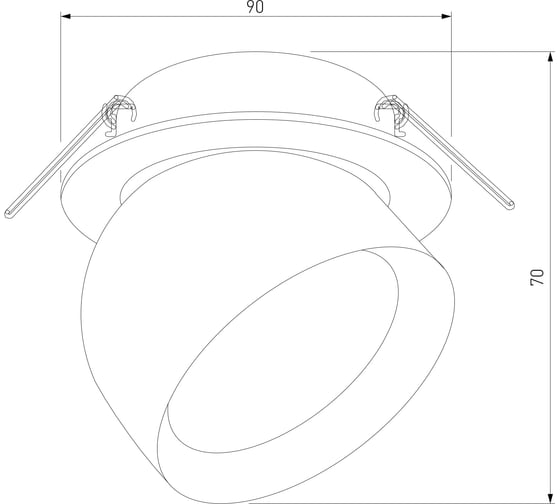 Встраиваемый светодиодный светильник Elektrostandard uno графит 25092/led a065454