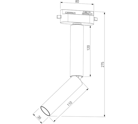 Трековый светильник Elektrostandard pika чёрный 6w 4000k однофазный 85112/01 a065276