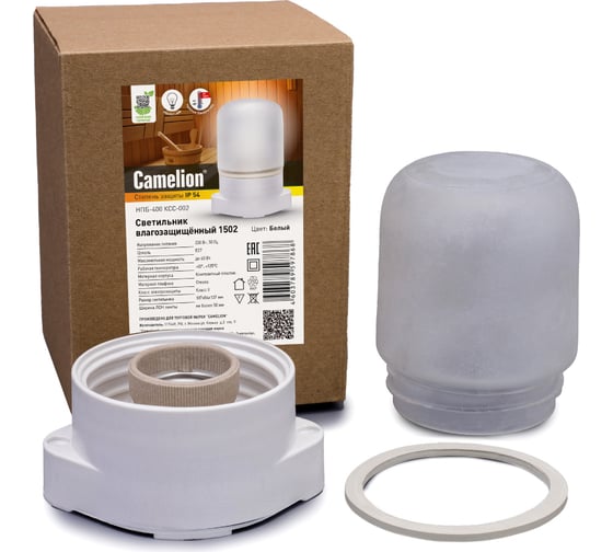 Светильник Camelion 1502 цвет белый до 125 ос (нпб-400 ксс-002 230в 60вт) 15260