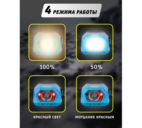 Фонарь Navigator NPT-H30-ACCU налоб.сенсорн.1Cree XPE,3Вт li-pol 0,35Ач 29274 93815