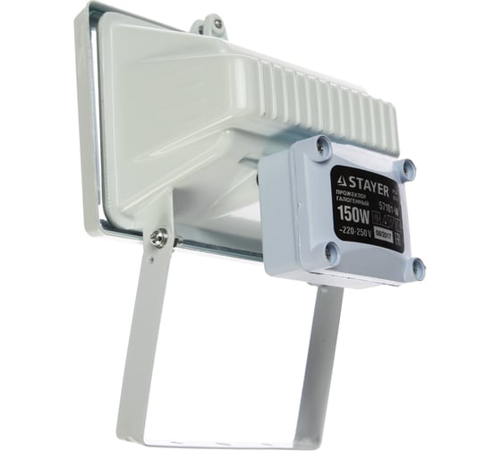 Прожектор Stayer "MASTER" MAXLight галогенный, с дугой крепления под установку, белый, 150Вт 57101-W