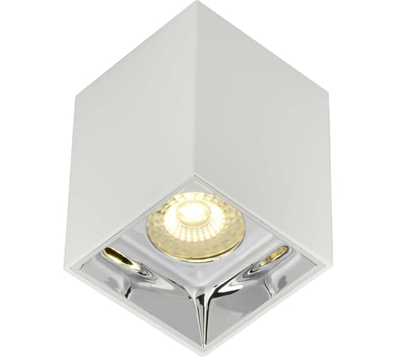 Накладной потолочный светильник IEK 4112 gu10, белый/хром, пластик LT-UPB0-4112-GU10-1-K23