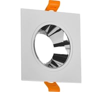 Встраиваемый поворотный светильник IEK 4107 gu10 белый/хром, пластик LT-UVB0-4107-GU10-1-K23