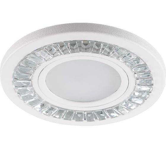 Потолочный светильник FERON с подсветкой 15LED 4000K, MR16 50W G5.3, прозрачный, белый, CD958 32656