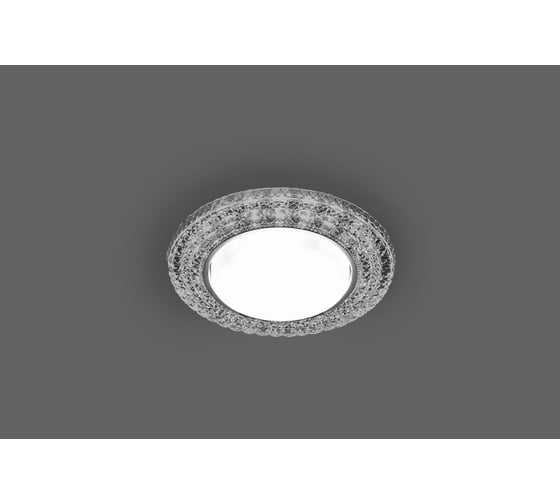 Встраиваемый светильник для натяжных потолков с белой LED подсветкой Feron CD4020 GX53 прозрачный, 29473