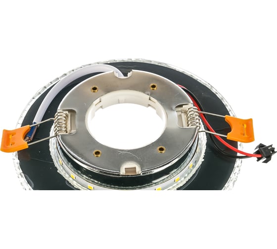 Встраиваемый светильник для натяжных потолков с белой LED подсветкой Feron CD4020 GX53 прозрачный, 29473