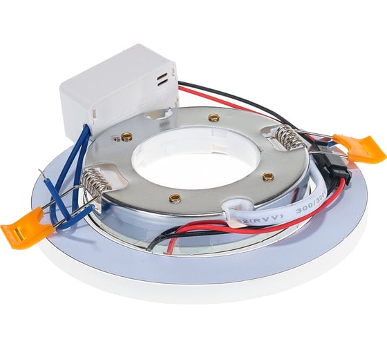 Встраиваемый светильник для натяжных потолков с белой LED подсветкой Feron CD5020 GX53, белый матовый, 32659