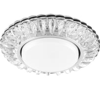 Встраиваемый светильник для натяжных потолков с белой LED подсветкой Feron CD4026 GX53 прозрачный, 29540