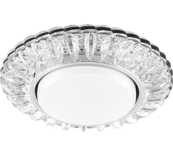 Встраиваемый светильник для натяжных потолков с белой LED подсветкой Feron CD4026 GX53 прозрачный, 29540 1