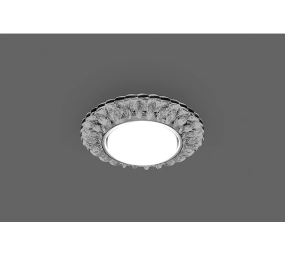 Встраиваемый светильник для натяжных потолков с белой LED подсветкой Feron CD4026 GX53 прозрачный, 29540