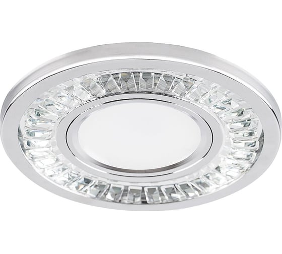 Потолочный светильник FERON с подсветкой 15LED 2835 4000K MR16 50W G5.3 прозрачный хром, CD958 32657 1