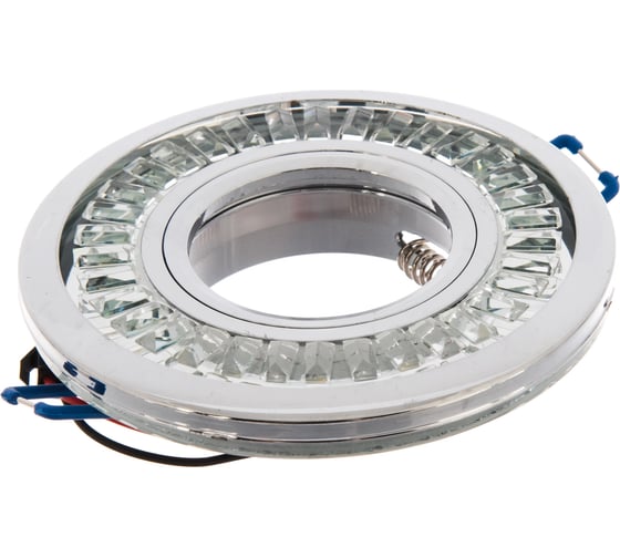 Потолочный светильник FERON с подсветкой 15LED 2835 4000K MR16 50W G5.3 прозрачный хром, CD958 32657