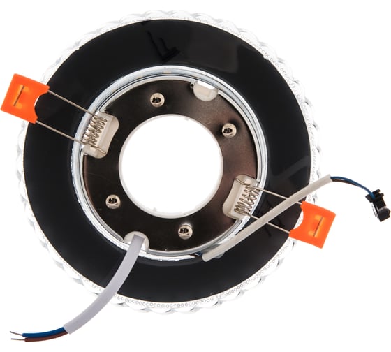 Встраиваемый светильник для натяжных потолков с белой LED подсветкой Feron CD4031 GX53, прозрачный, 32658