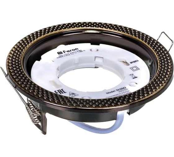 Потолочный встраиваемый светильник FERON 15W 230V GX53, без лампы, античное золото DL5042 29750