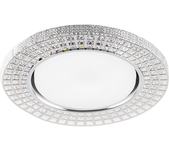 Встраиваемый светильник для натяжных потолков с белой LED подсветкой Feron CD4028 GX53 прозрачный, 32651