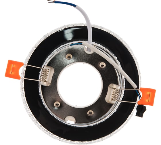 Встраиваемый светильник для натяжных потолков с белой LED подсветкой Feron CD4028 GX53 прозрачный, 32651